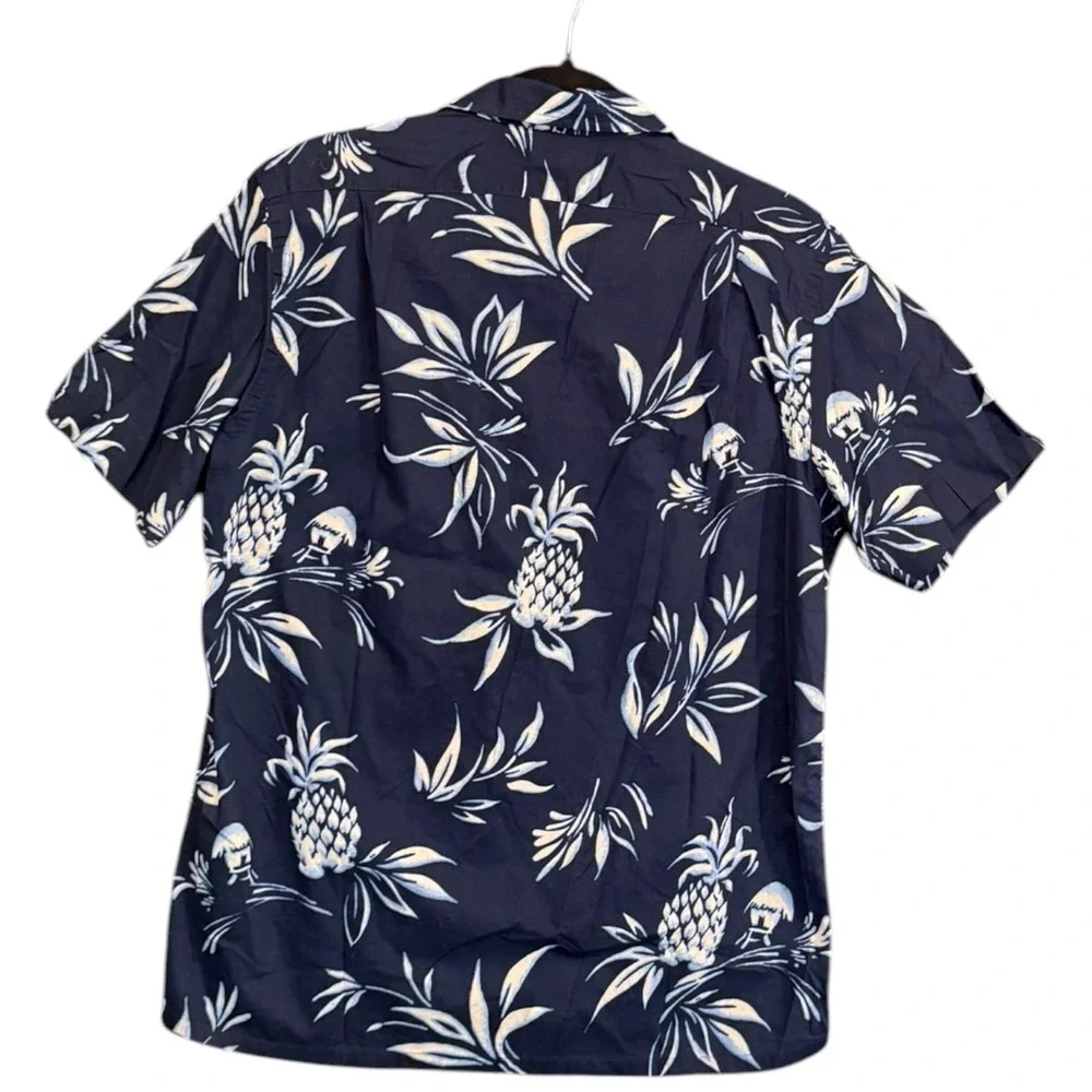 Polo Ralph Lauren Classic Fit Pineapple Camp Shirt Navy Hawaiian Mens Sz M